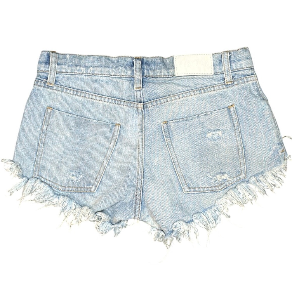Pistola Denim Cutoff Shorts Womens 25 Light Blue Distressed Raw Hem